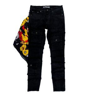 6Th Nbrhd Immortal Men's Jeans - Black Size 38 Streetwear